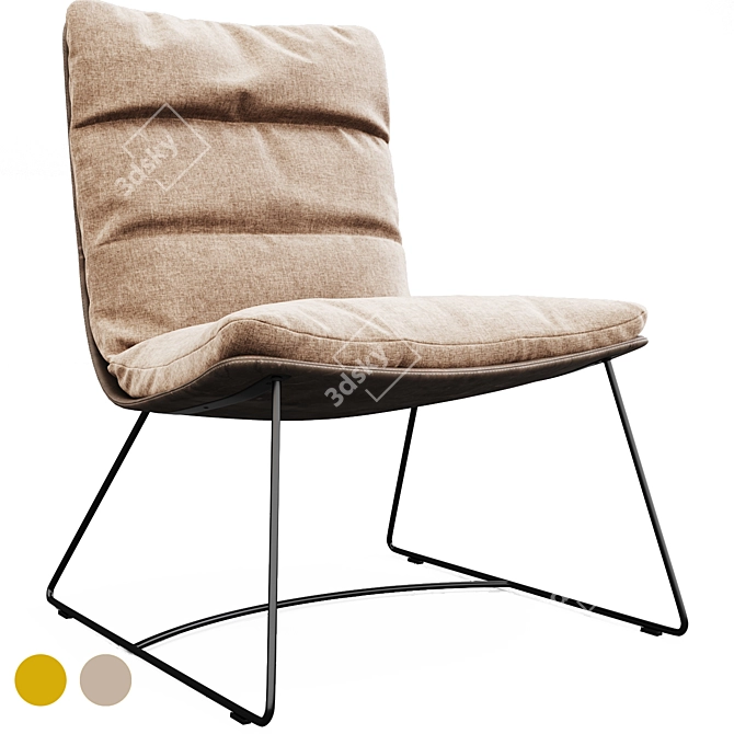 ARVA LOUNGE Sled Chair | Modern Design 3D model image 1