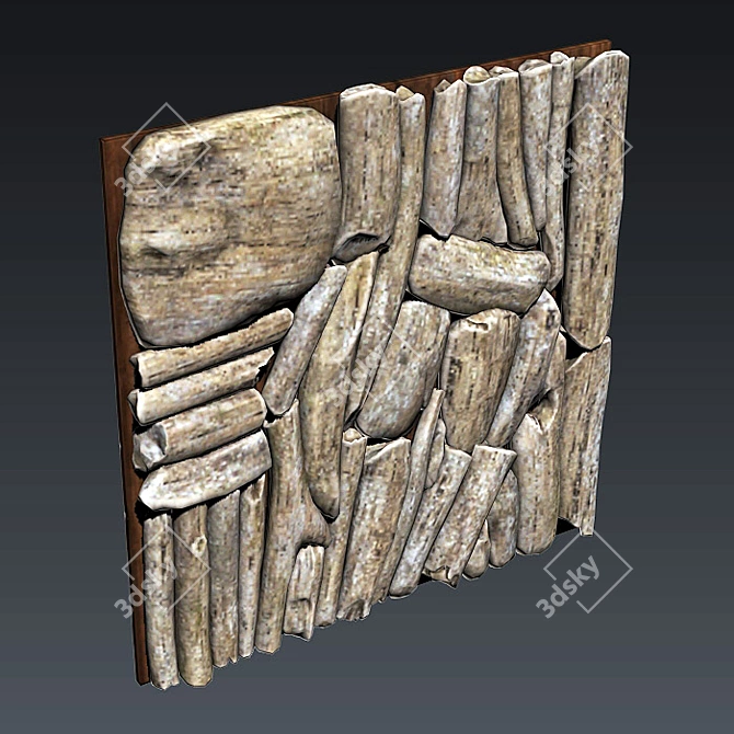 Branch Splinter Panel - Smoothed Geometry 3D model image 5