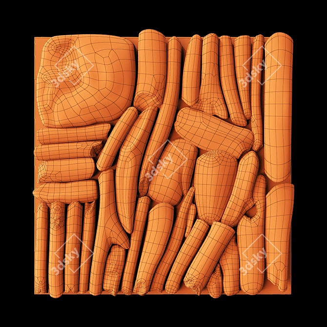 Branch Splinter Panel - Smoothed Geometry 3D model image 6