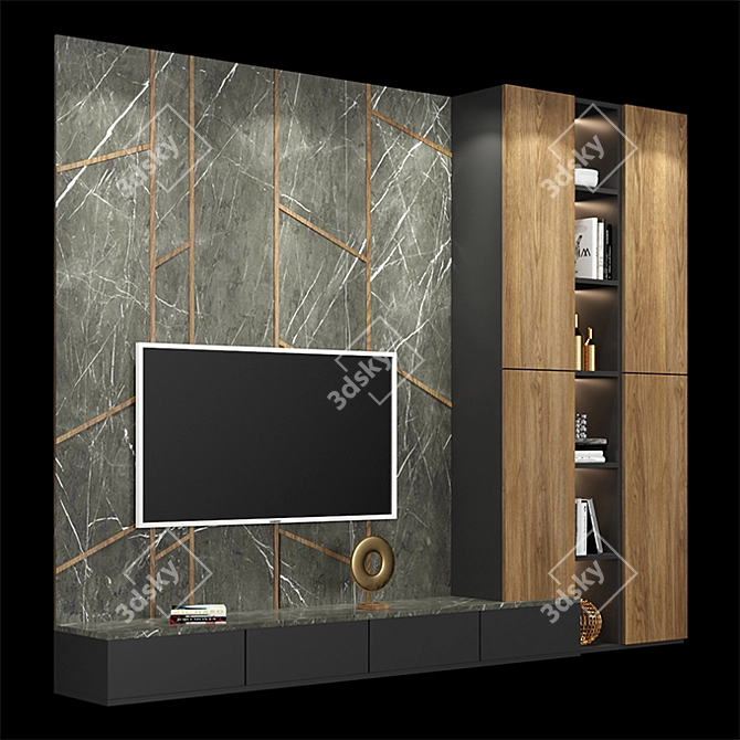 Modern TV Stand - Stylish and Functional 3D model image 2