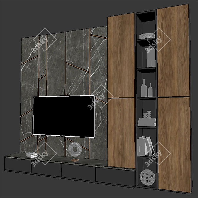 Modern TV Stand - Stylish and Functional 3D model image 3