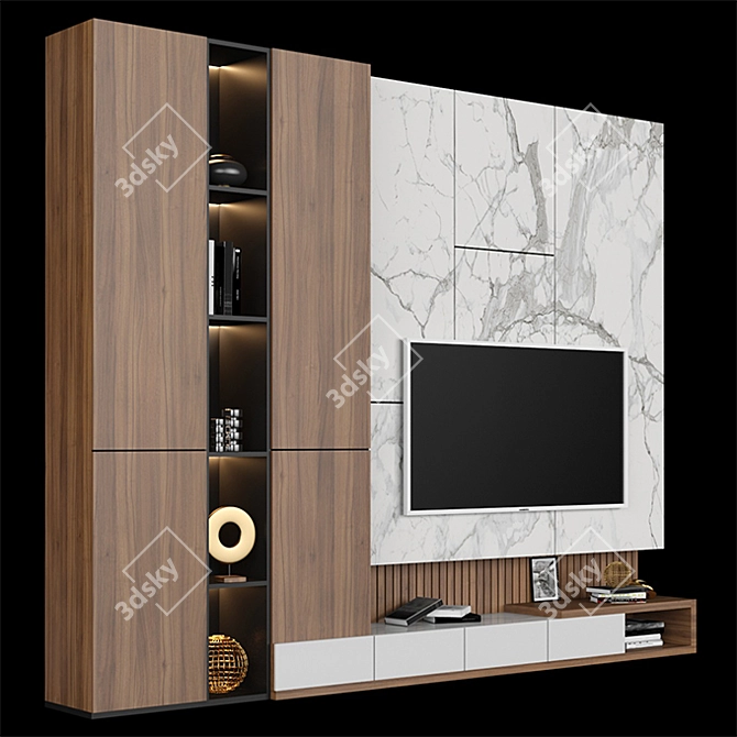 Versatile TV Stand 055: Ready-to-Use Visualizations 3D model image 2