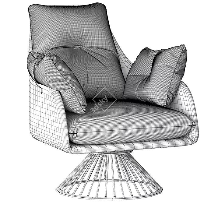 Modern Furniture Style Armchair 3D model image 6