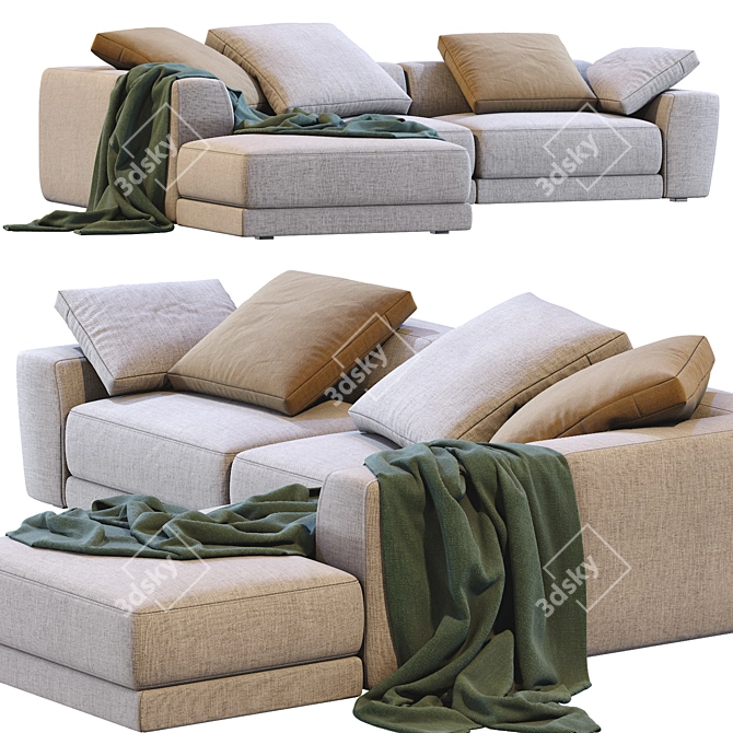 Modern Comfort: Jesse Pasha Sofa 3D model image 4