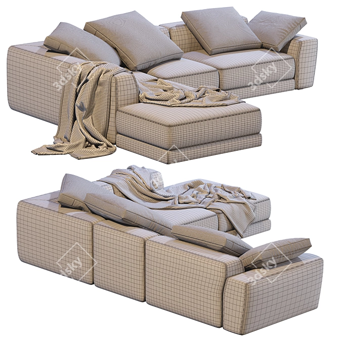 Modern Comfort: Jesse Pasha Sofa 3D model image 5