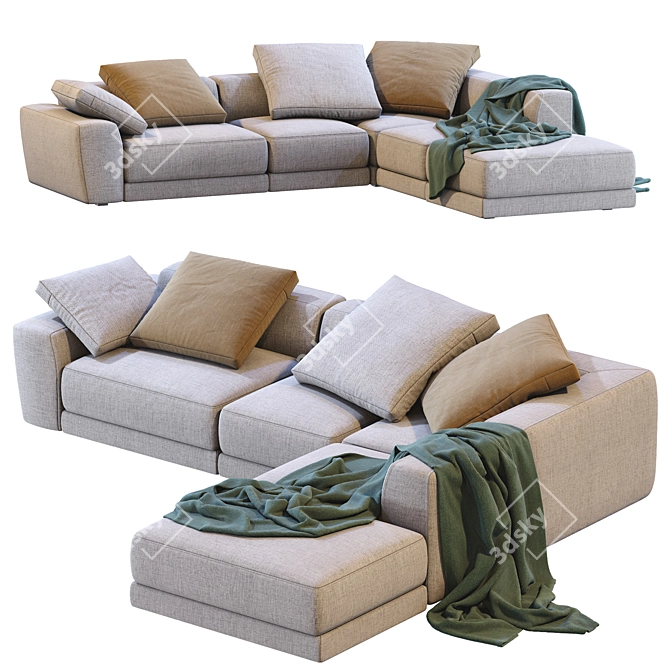 Modern Comfort: Jesse Pasha Sofa 3D model image 7