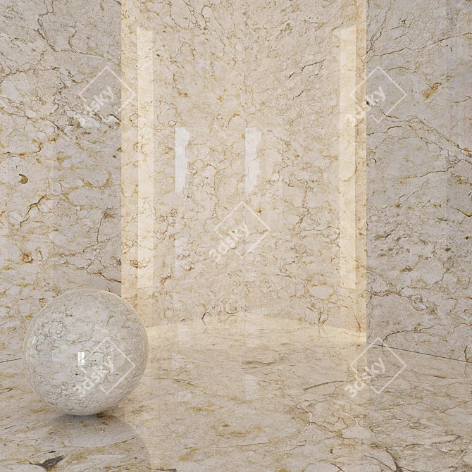 Sleek Marble Tiles 3D model image 2