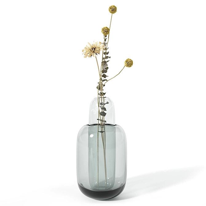 Versatile Bolia Una Clear Gray Vase 3D model image 3