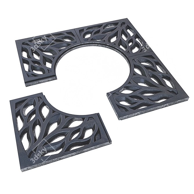 ZKING CRUST Barrel Grille: Modern, Durable & Stylish 3D model image 1