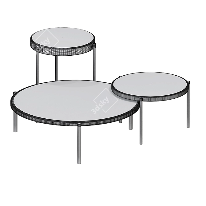 Minotti Tape Outdoor - Stylish & Durable Table 3D model image 3