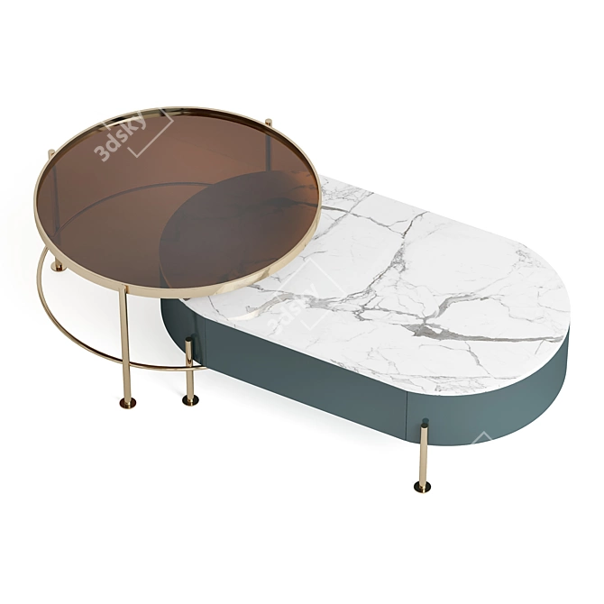 Elegant Tea Table 3D model image 2