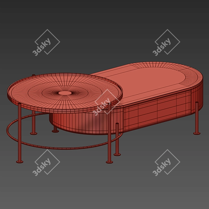 Elegant Tea Table 3D model image 3