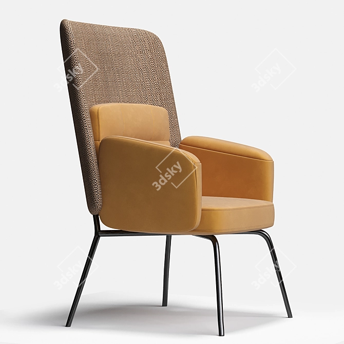 Cozy and Chic BINGSTA Armchair 3D model image 2