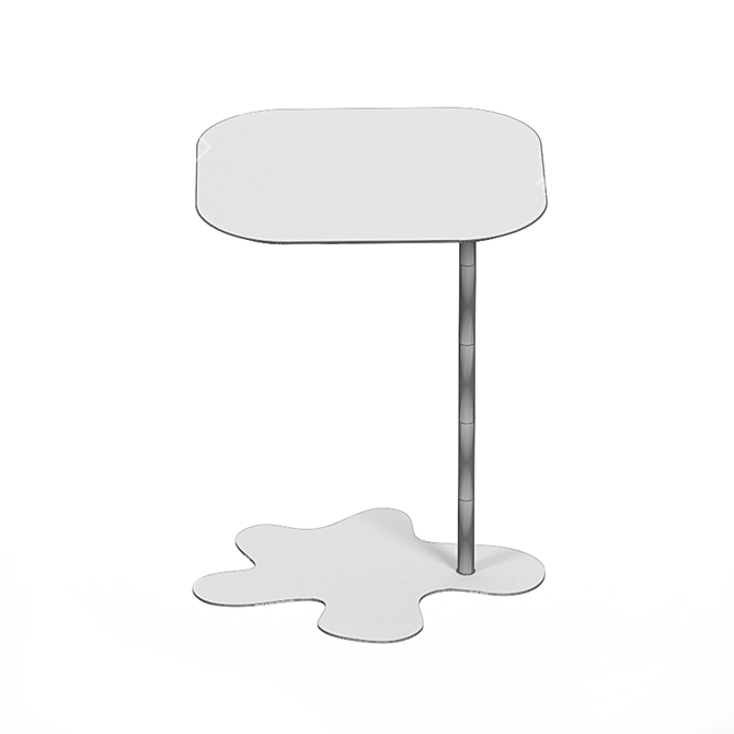 Sleek Metal and MDF Coffee Table 3D model image 3