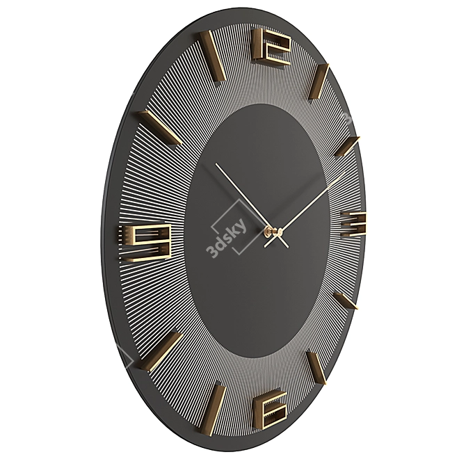 Elegant Time: KARE Leonardo Wall Clock 3D model image 2