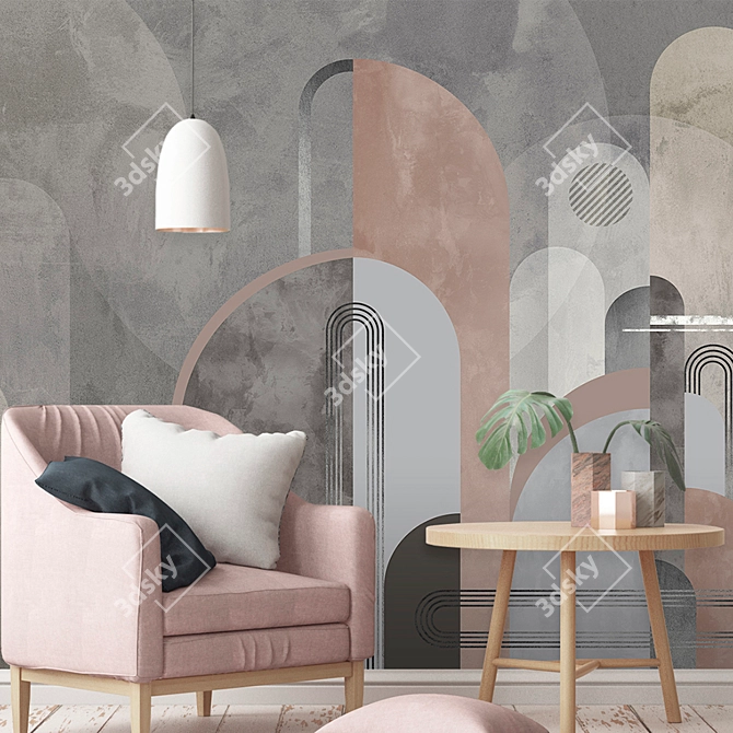 Deco Chic Designer Wallpaper Pack 3D model image 7