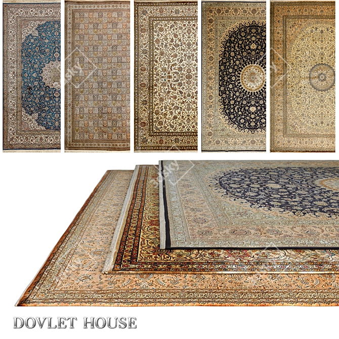 Luxurious Silk Carpets by DOVLET HOUSE 3D model image 1