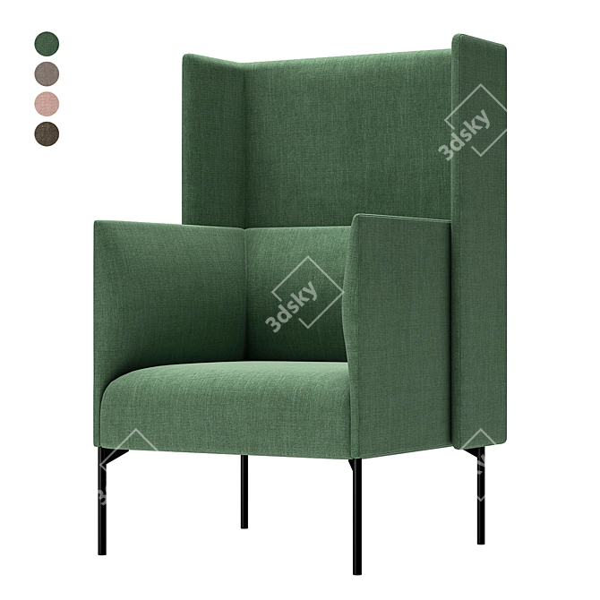 Elevate Your Comfort: Talk High-Back Armchair 3D model image 3