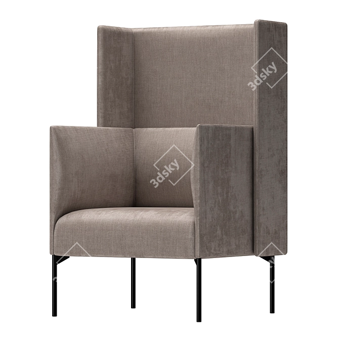 Elevate Your Comfort: Talk High-Back Armchair 3D model image 6