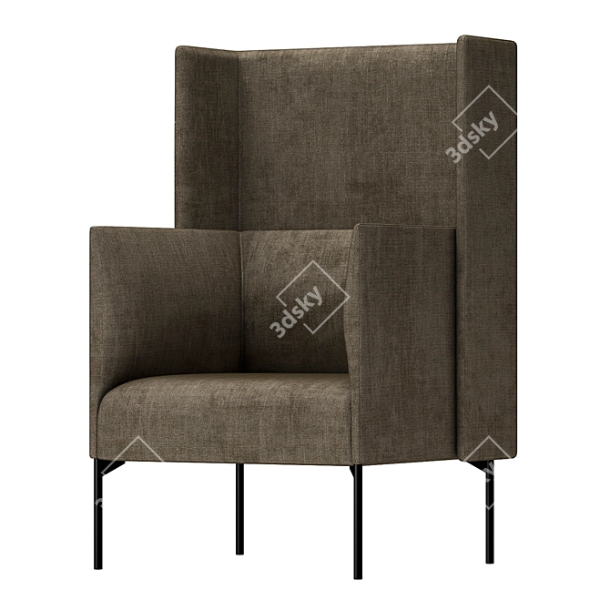 Elevate Your Comfort: Talk High-Back Armchair 3D model image 8