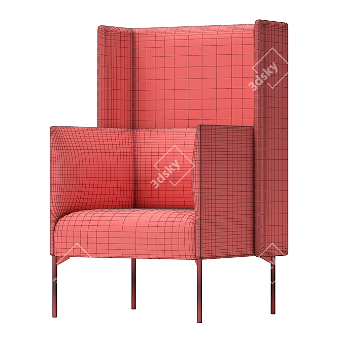 Elevate Your Comfort: Talk High-Back Armchair 3D model image 9