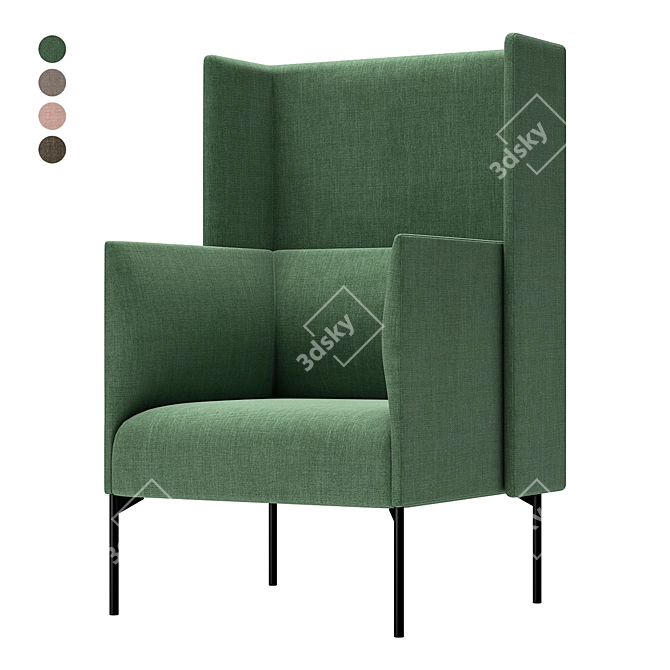 Elevate Your Comfort: Talk High-Back Armchair 3D model image 10