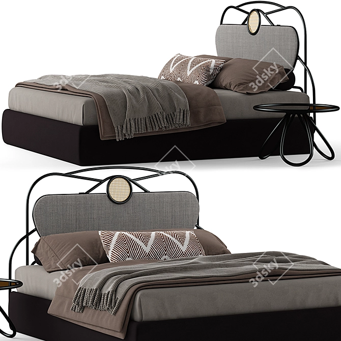 Elegant Yvette Headboard Set 3D model image 1