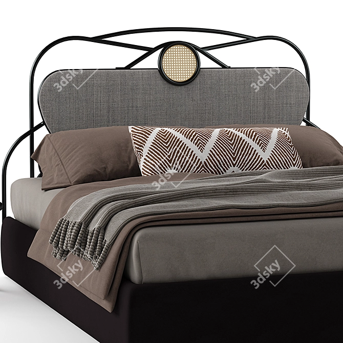 Elegant Yvette Headboard Set 3D model image 3