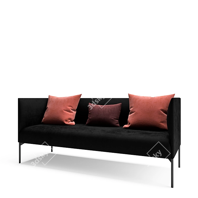 Contemporary Talk 3-Seater Sofa 3D model image 1