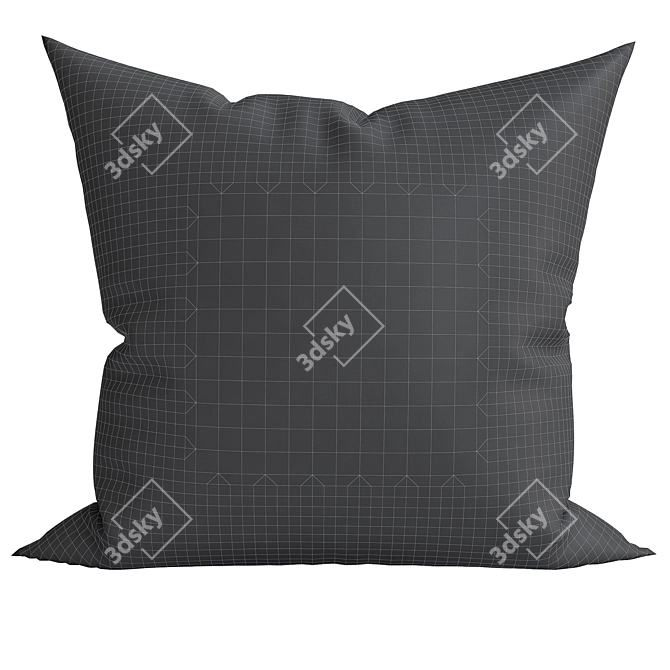 Luxury Textured Decorative Pillows 3D model image 4