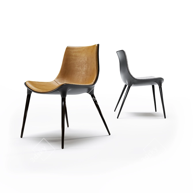 Stylish Modloft Dining Chair 3D model image 3