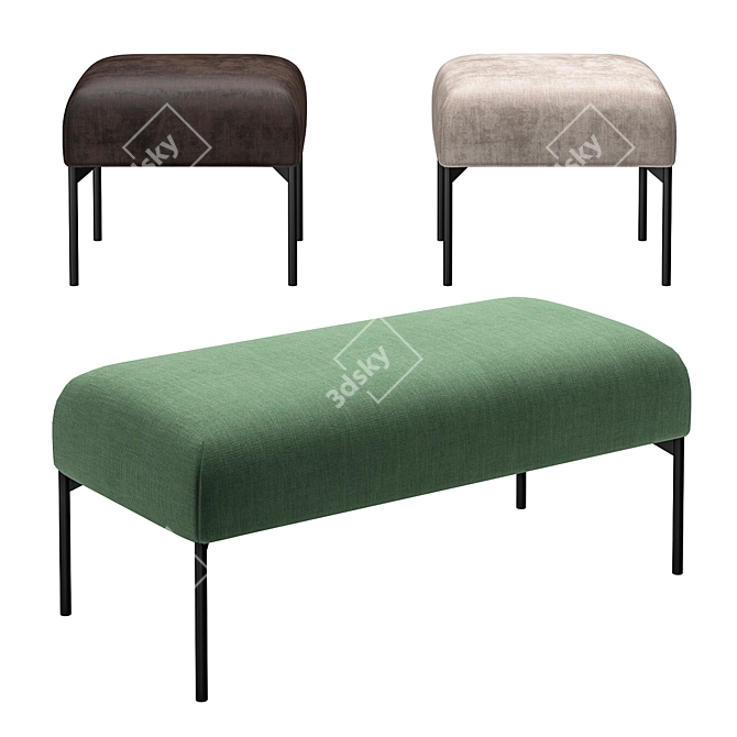 Sleek Talk Pouf - Ultimate Comfort 3D model image 4