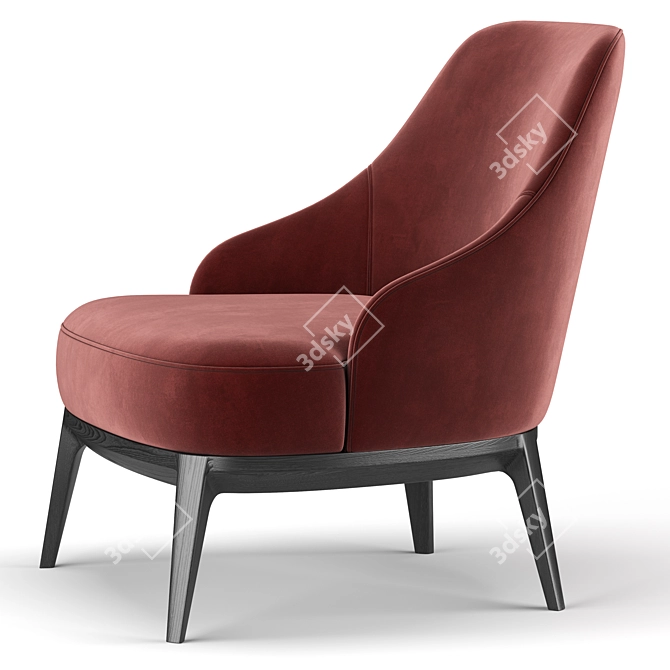 Elegant Atlas Armchair by Parla 3D model image 4