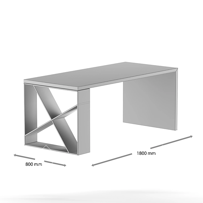 J-Table: Contemporary Asymmetric Design 3D model image 2