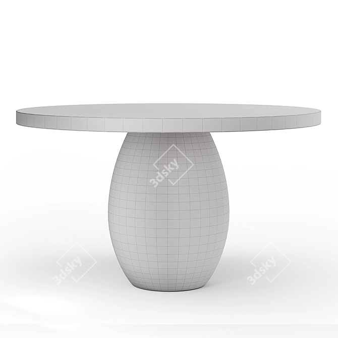 Ceramic Masterpiece: Liaigre Craie Table 3D model image 2