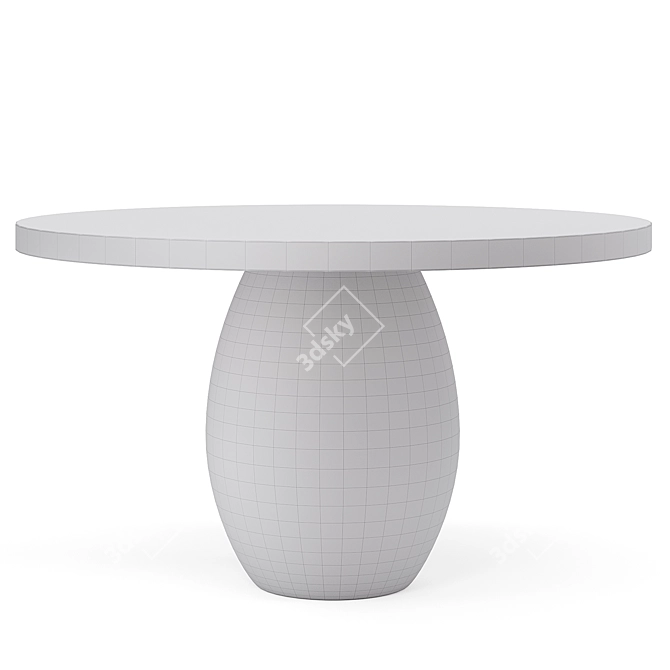 Ceramic Masterpiece: Liaigre Craie Table 3D model image 3