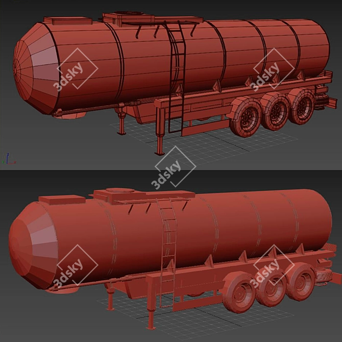 Vintage Tanker Truck 2015: Vray Render, 3Ds Max 2015 3D model image 3