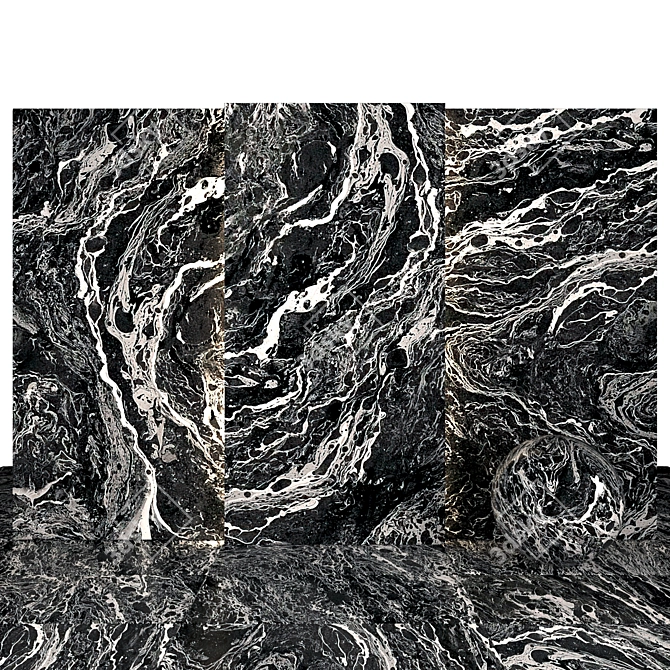 Glossy Liquid Moon Marble Slabs 3D model image 1