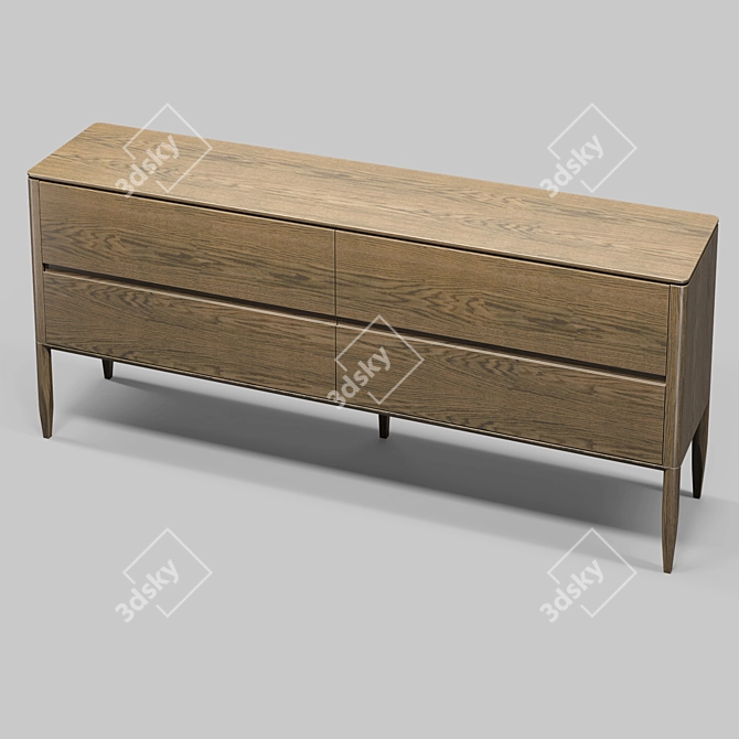 PATERNA Oak Veneer Buffet 3D model image 1