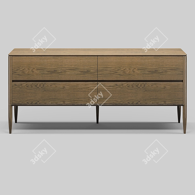 PATERNA Oak Veneer Buffet 3D model image 2