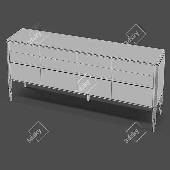 PATERNA Oak Veneer Buffet 3D model image 3