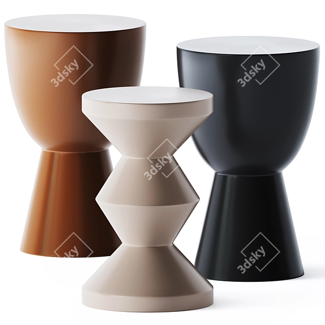 Trendy Tam & Zig Zag Tables 3D model image 1