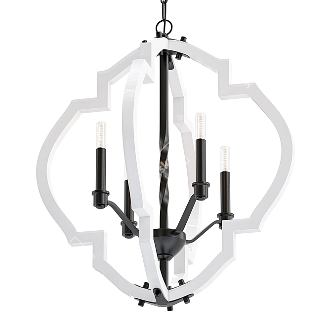 Progress P4766-71 Chandelier: Elegant Illumination for Any Space 3D model image 1