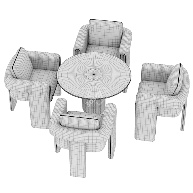 Coronarender-5 TableChair 3D model image 3