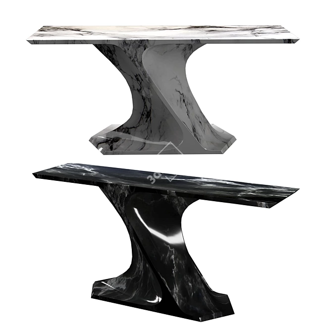 Elegant Marble Table 3D model image 1