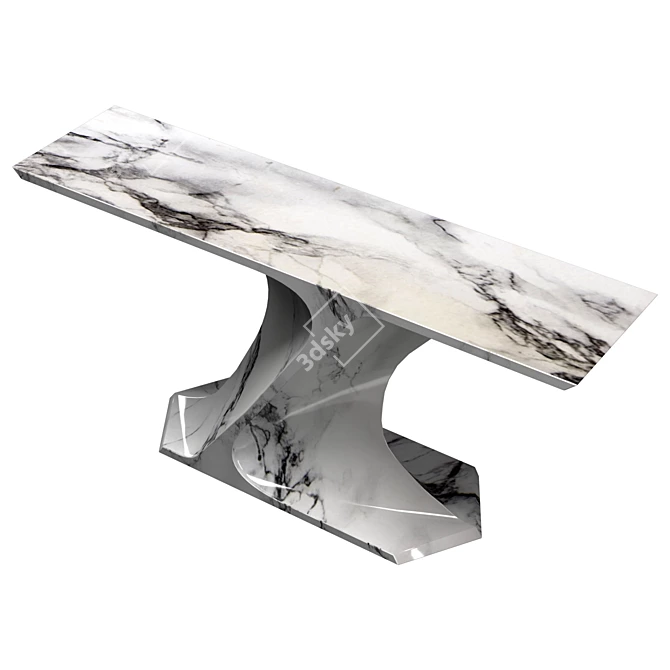 Elegant Marble Table 3D model image 2