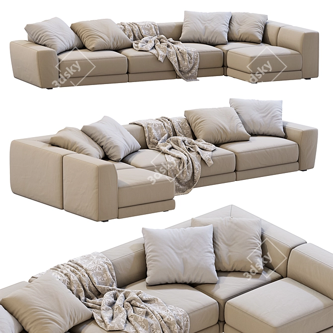 Modern Jesse Pasha Sofa - Sleek Design 3D model image 1