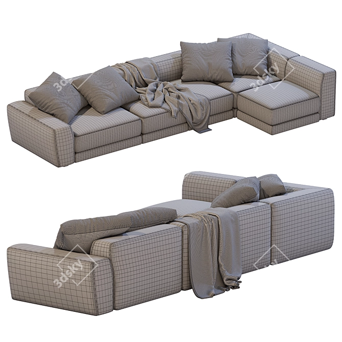 Modern Jesse Pasha Sofa - Sleek Design 3D model image 5