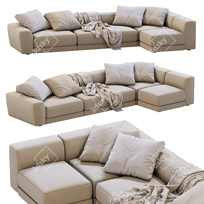 Modern Jesse Pasha Sofa - Sleek Design 3D model image 6