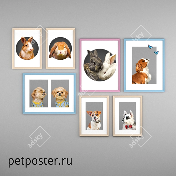 PetPoster Set: Decorate with Style 3D model image 1